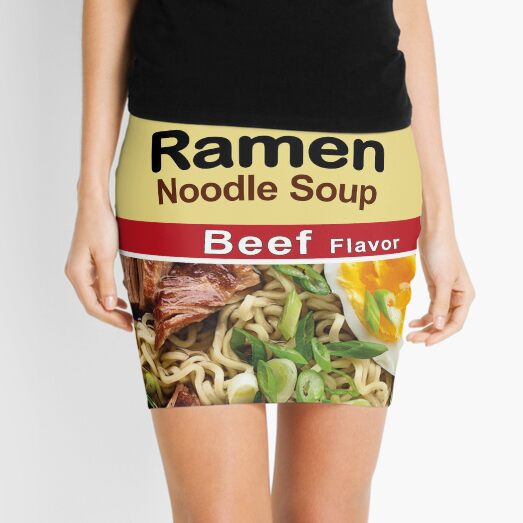 tidsskrift lave mad TRUE Ramen Noodle Soup - Beef Flavor" Mini Skirt for Sale by mongolife |  Redbubble