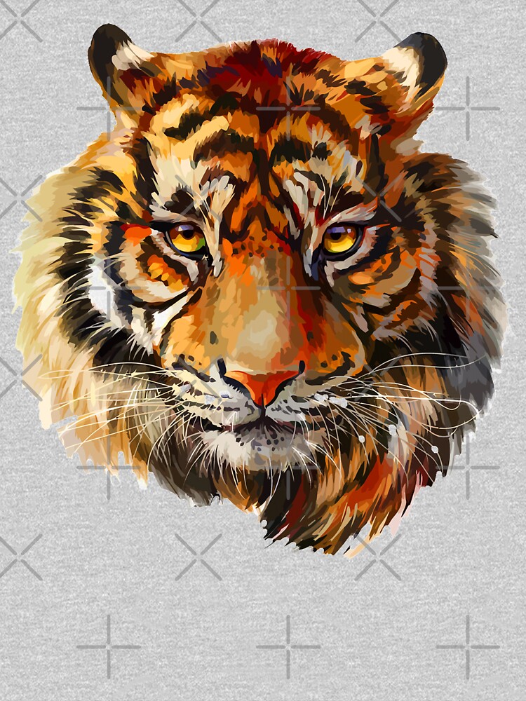 tiger head geometric design for t shirt - Buy t-shirt designs