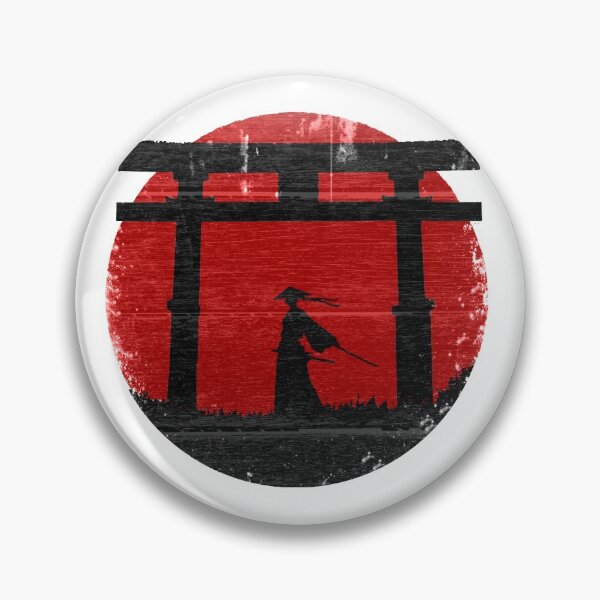 Item preview, Samurai warrior, red sun with zen japan temple designed and sold by Kuma518.