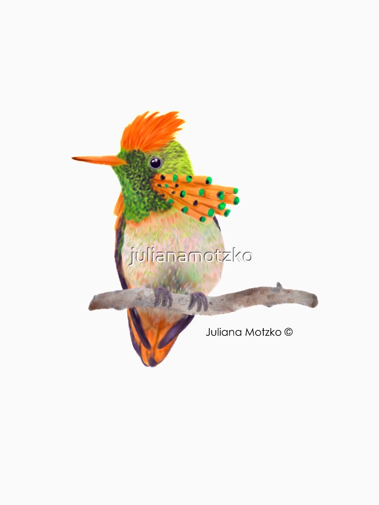 Tufted Coquette Hummingbird by julianamotzko