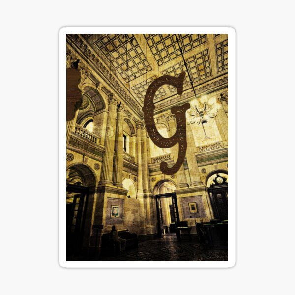 Grungy Melbourne Australia Alphabet Letter G Government Parliament Building Sticker