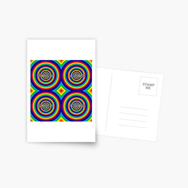 Circle, 2D shape, Psychedelic art Postcard