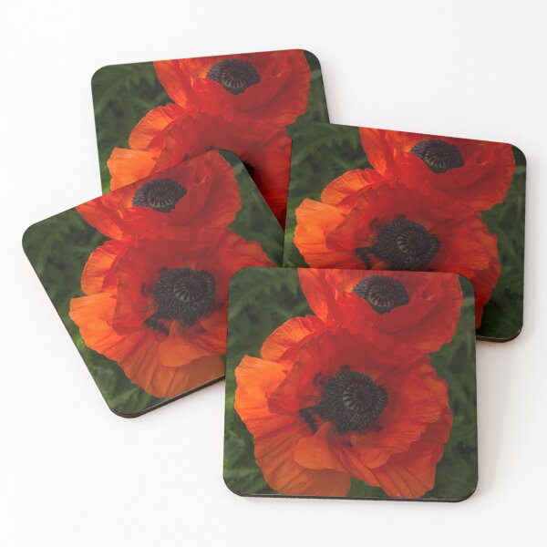 Item preview, Hot Red Poppy Duet - a Vertical View designed and sold by Georgia Mizuleva.