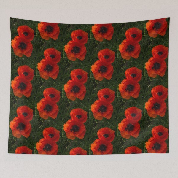 Item preview, Hot Red Poppy Duet - a Vertical View designed and sold by Georgia Mizuleva.
