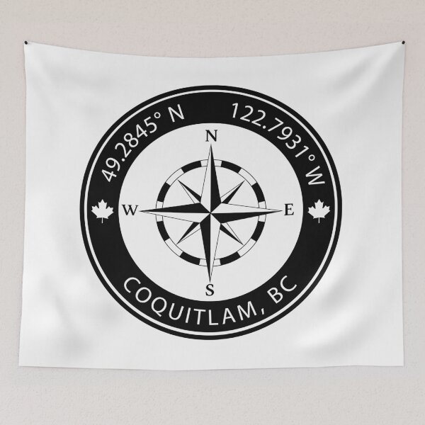 Item preview, Coquitlam, British Columbia Geographical Coordinates designed and sold by TeeOhGraphics.