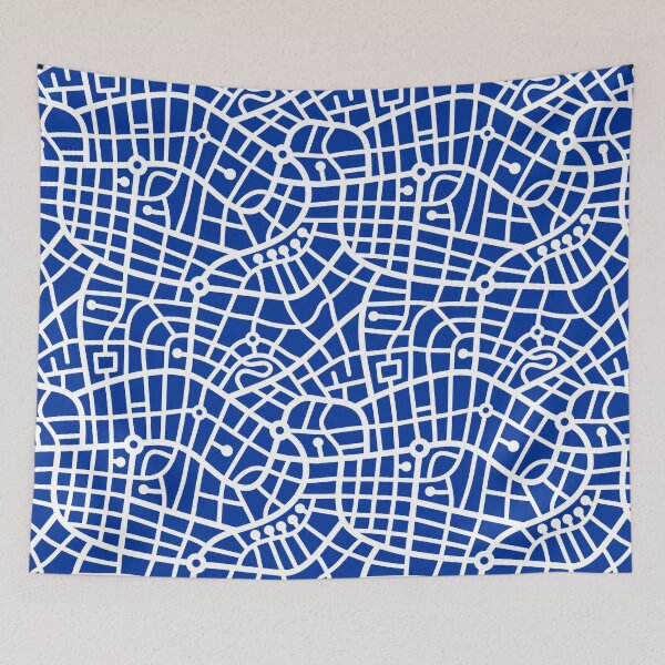 Item preview, Pattern 030520 - White on Navy Blue designed and sold by Artberry.
