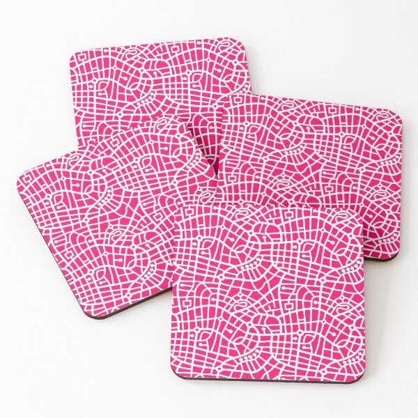 Item preview, Pattern 030520 - White on Neon Red designed and sold by Artberry.