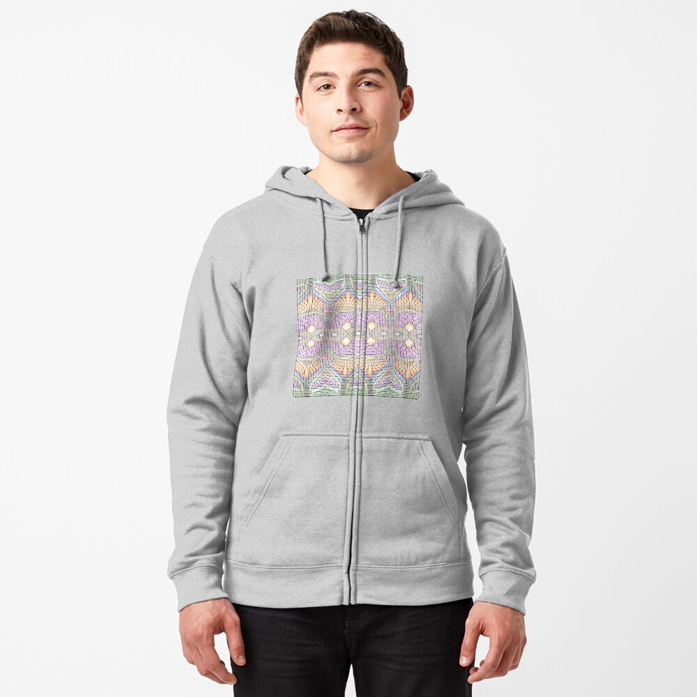 Longboard, Psychedelic art Zipped Hoodie