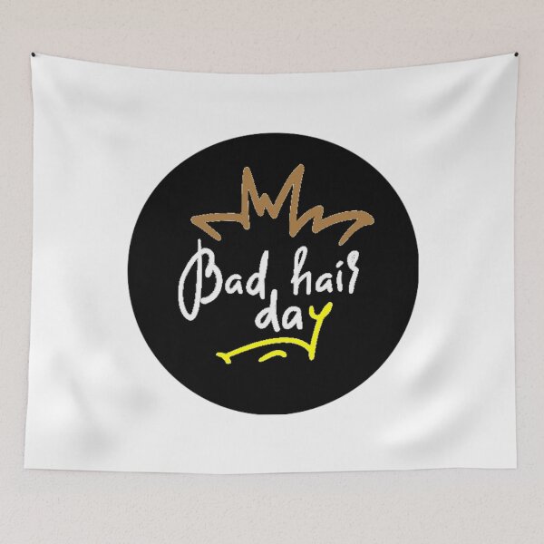 Item preview, round Bad hair day design designed and sold by Tijn-W-B.