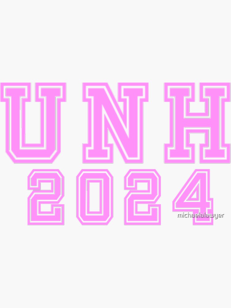 "UNH 2024 pink" Sticker by michaelalawyer | Redbubble