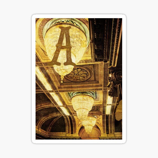 Grungy Melbourne Australia Alphabet Letter A Assembly Chamber Parliament Building Sticker