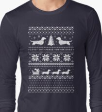 Dachshunds Christmas Sweater Pattern Long Sleeve T-Shirt