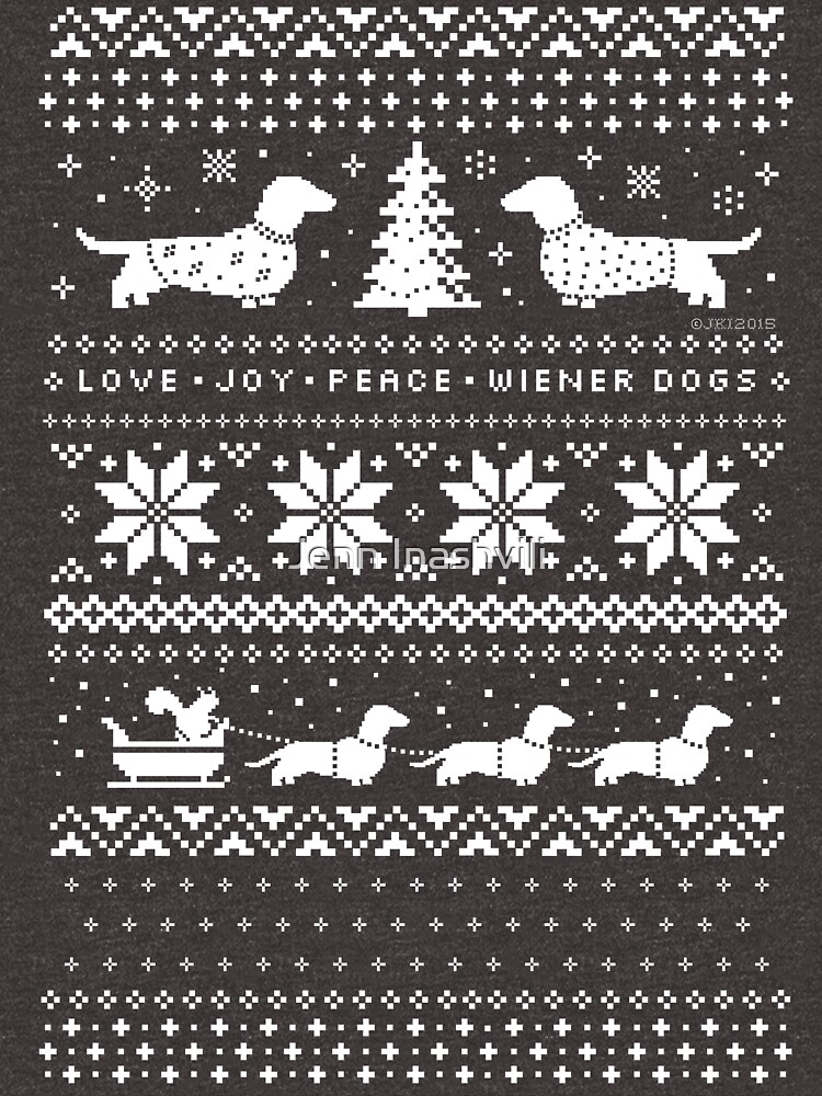 Dachshunds Christmas Sweater Pattern by ShortCoffee