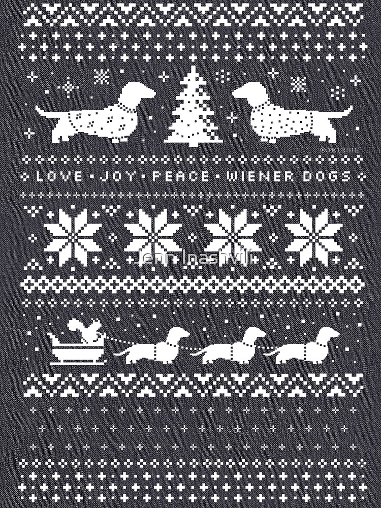 Dachshunds Christmas Sweater Pattern by ShortCoffee