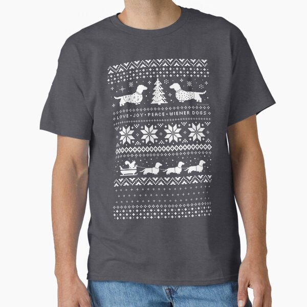Item preview, Dachshunds Christmas Sweater Pattern designed and sold by Jenn Inashvili.