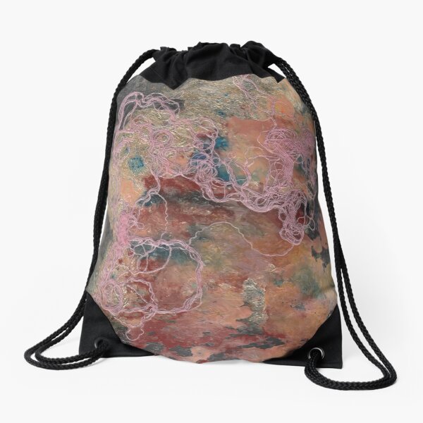 ABSTRACT Drawstring Bag