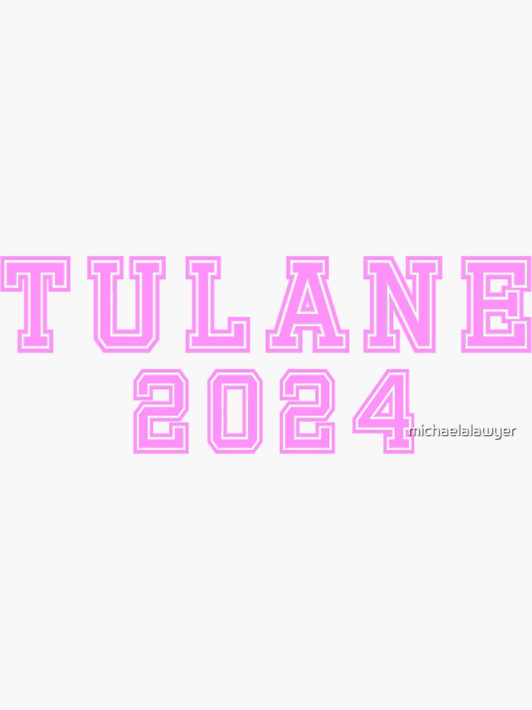 "Pink Tulane 2024 " Sticker by michaelalawyer | Redbubble