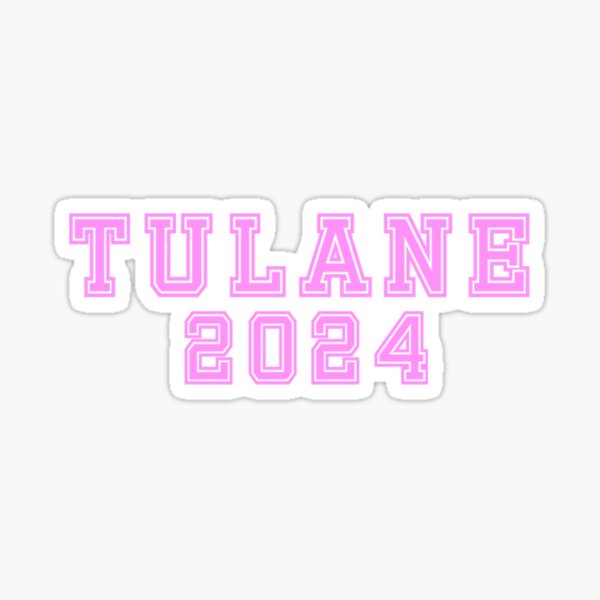 "Pink Tulane 2024 " Sticker by michaelalawyer Redbubble