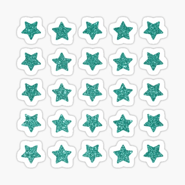 Glitter Stickers Stars .75 inches - Green (GL-31