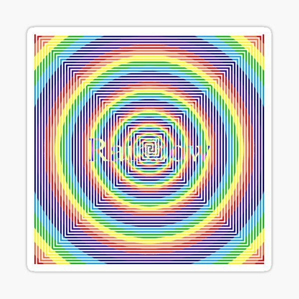 Circle, Psychedelic art Sticker