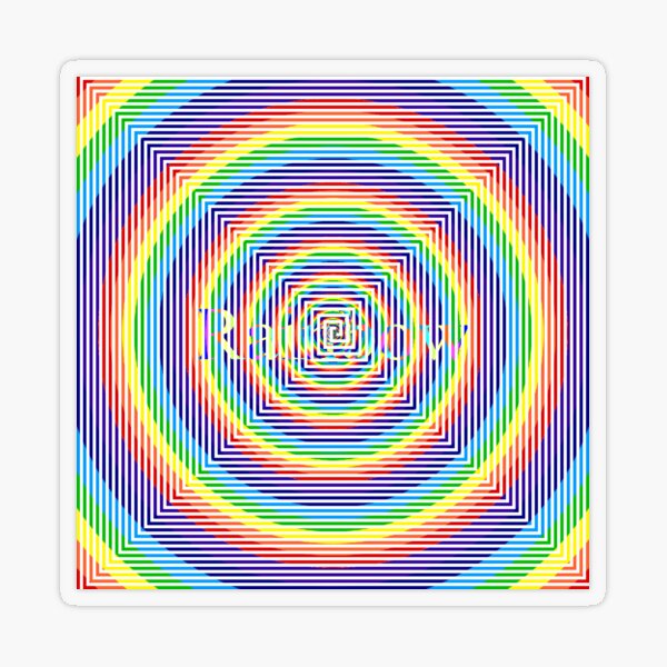Circle, Psychedelic art Transparent Sticker