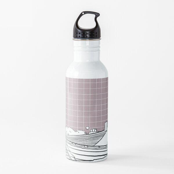Pink Sky Moon Rise Water Bottle