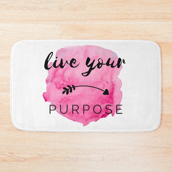 Item preview, Live Your Purpose Pink Watercolor Positive Affirmation Motivational Quote designed and sold by ArianaDagan.