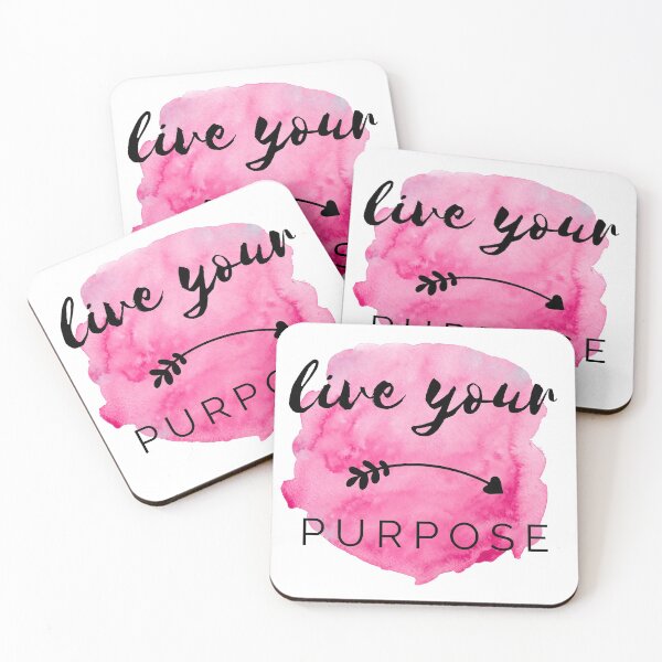 Item preview, Live Your Purpose Pink Watercolor Positive Affirmation Motivational Quote designed and sold by ArianaDagan.