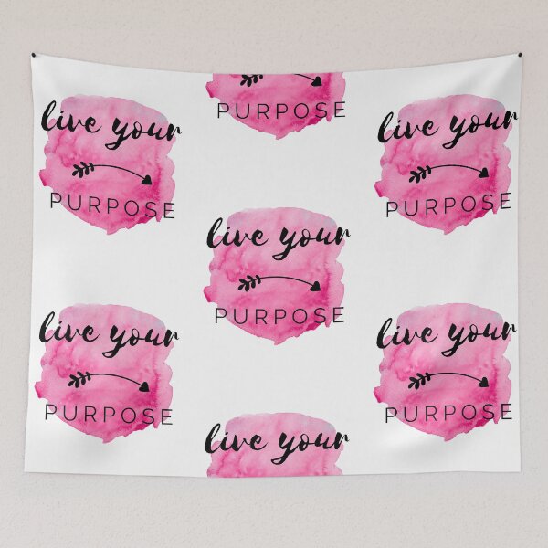 Item preview, Live Your Purpose Pink Watercolor Positive Affirmation Motivational Quote designed and sold by ArianaDagan.