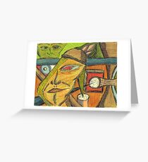 crushing my brain Greeting Card