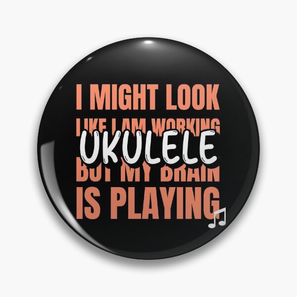 Item preview, Ukulele I Might Look Like I am Working But My Brain Is Playing Ukulele designed and sold by joabaj.