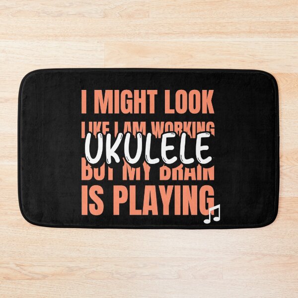 Item preview, Ukulele I Might Look Like I am Working But My Brain Is Playing Ukulele designed and sold by joabaj.