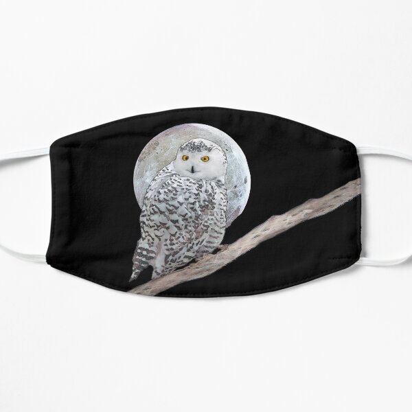 Snowy Owl and Moon Flat Mask