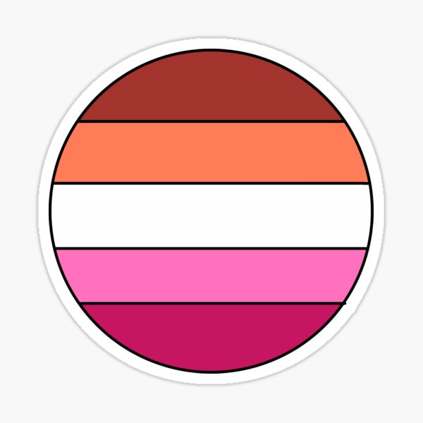 Lesbian Flag Sticker For Sale By Sunflowrdreams Redbubble