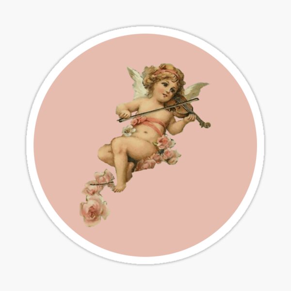 Cute & Pink Angel Design Sticker