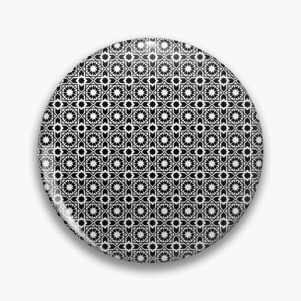 Item preview, Black and White Ceramic Islamic Tile (off-set grid) designed and sold by newtree.