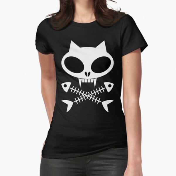Kitty skull t-shirt Fitted T-Shirt