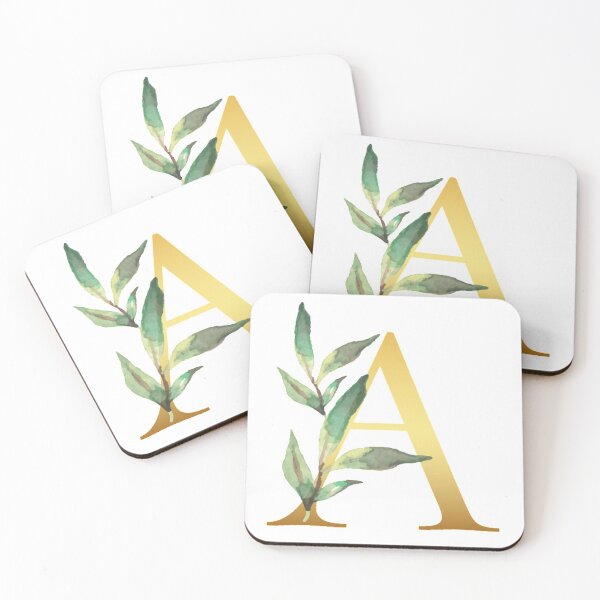 Item preview, Floral Gold Monogram A - Letter Art designed and sold by MysticMagpie.