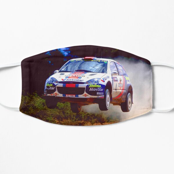 Colin McRae saute dans sa voiture Ford Focus World Rally Masque sans plis