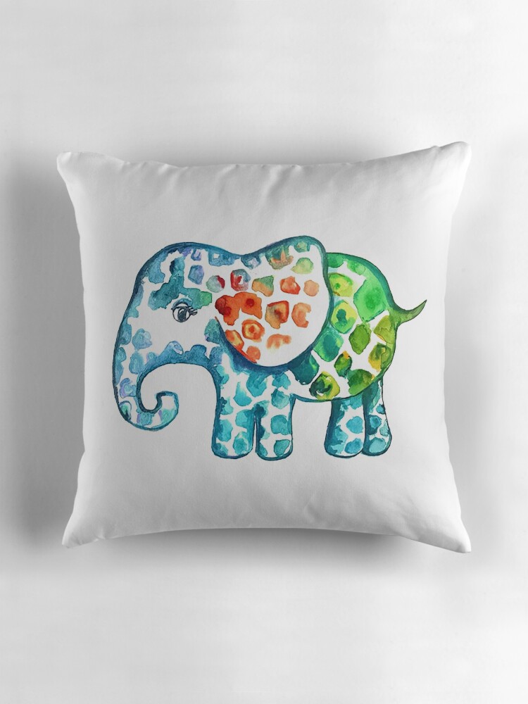 elephant print throw pillows