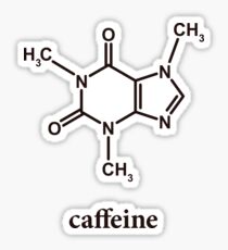 Caffeine Molecule Sticker