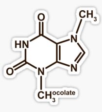 Theobromine Molecule - Chocolate Sticker