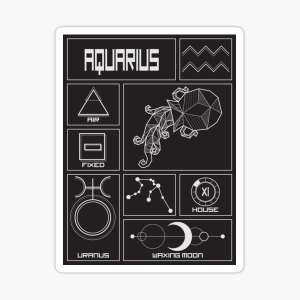 Item preview, Aquarius Profile - Zodiac Signs designed and sold by alcateiaart.