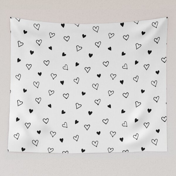 Item preview, Doodle hearts on white designed and sold by soyon.