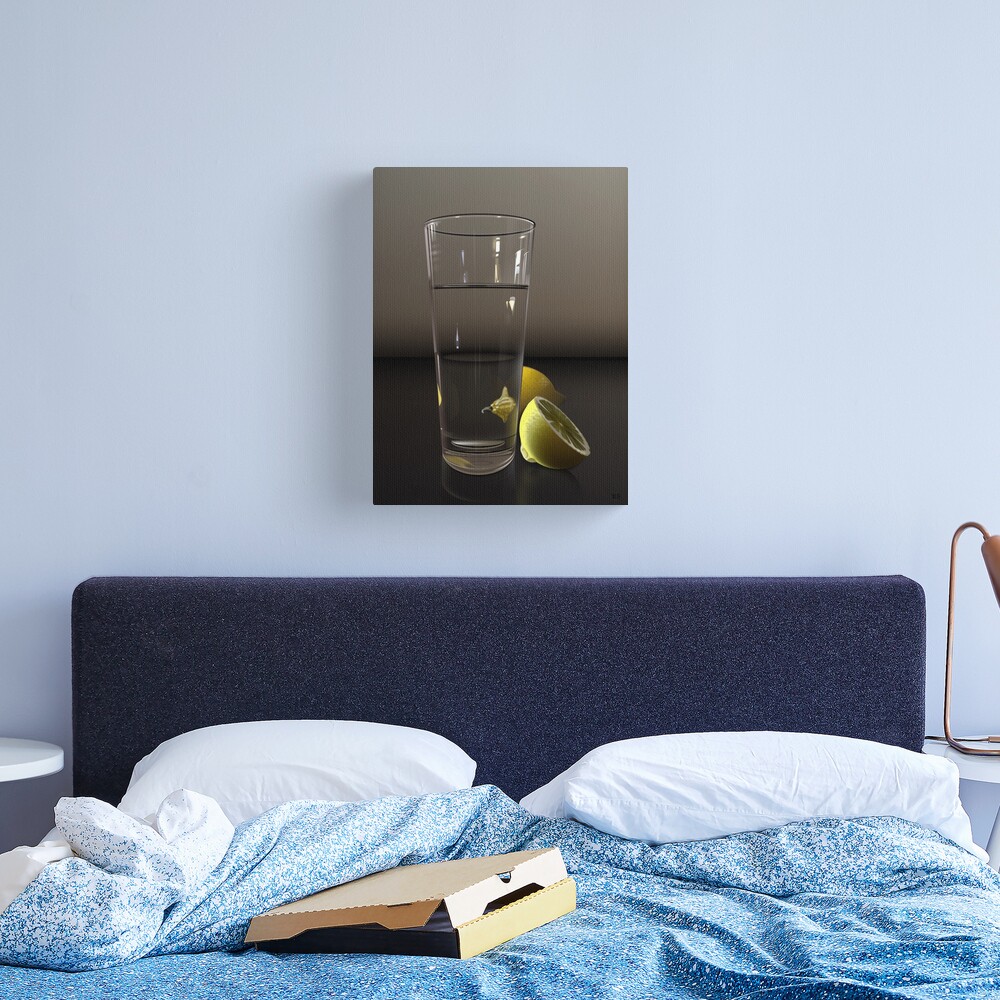 Pure CSS Still Life - Water and Lemons Canvas Print