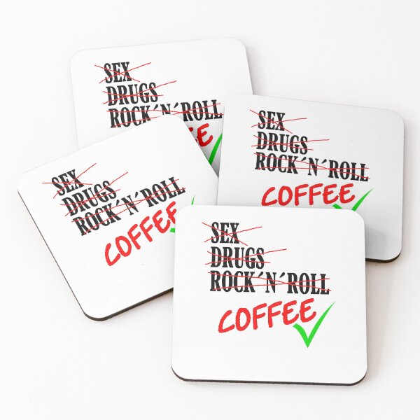 Item preview,  Drugs and rock'n'roll when there's coffee? Coffee is the only thing to help muffle. Great gift idea. Perfect for every festival. designed and sold by frankuffmann.