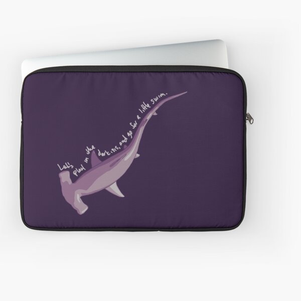 Shark Series - Let’s Play In The Dark - Text Laptop Sleeve