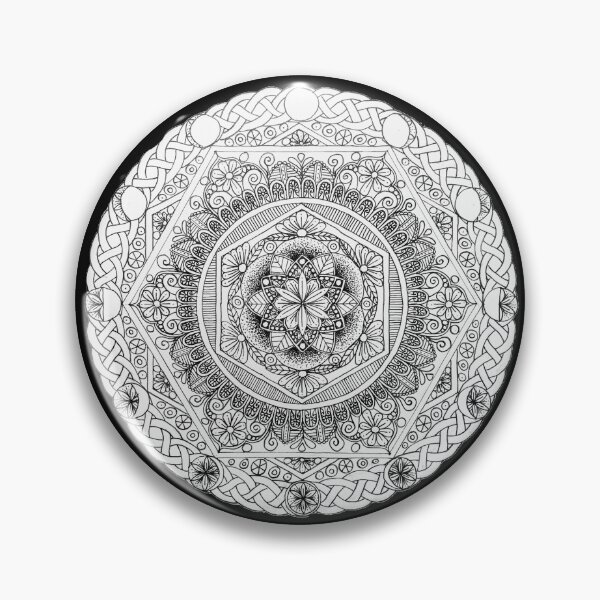 Item preview, Hand drawn mandala - Celtic moon phases  designed and sold by Augras-art.