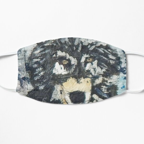 Batik Watercolour Wolf in Snow Mask