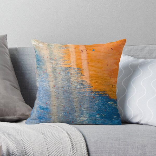 Orange and store blue outdoor pillows